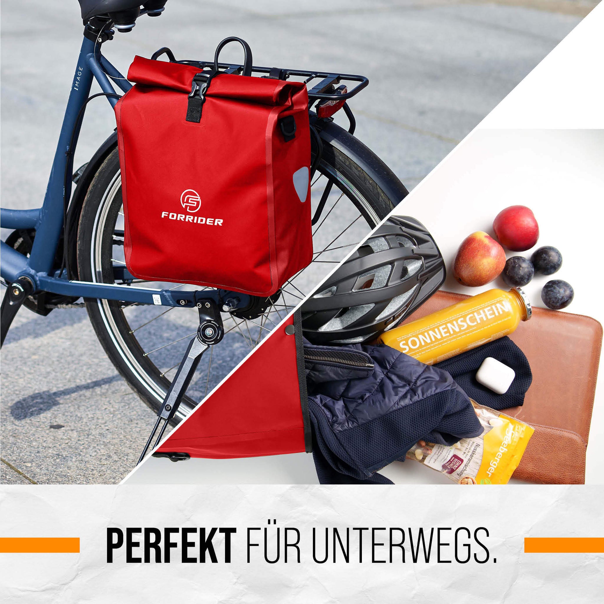 fahrradtasche gepäckträger rot Basic Gepäckträgertasche Rot 20 Liter – Forrider