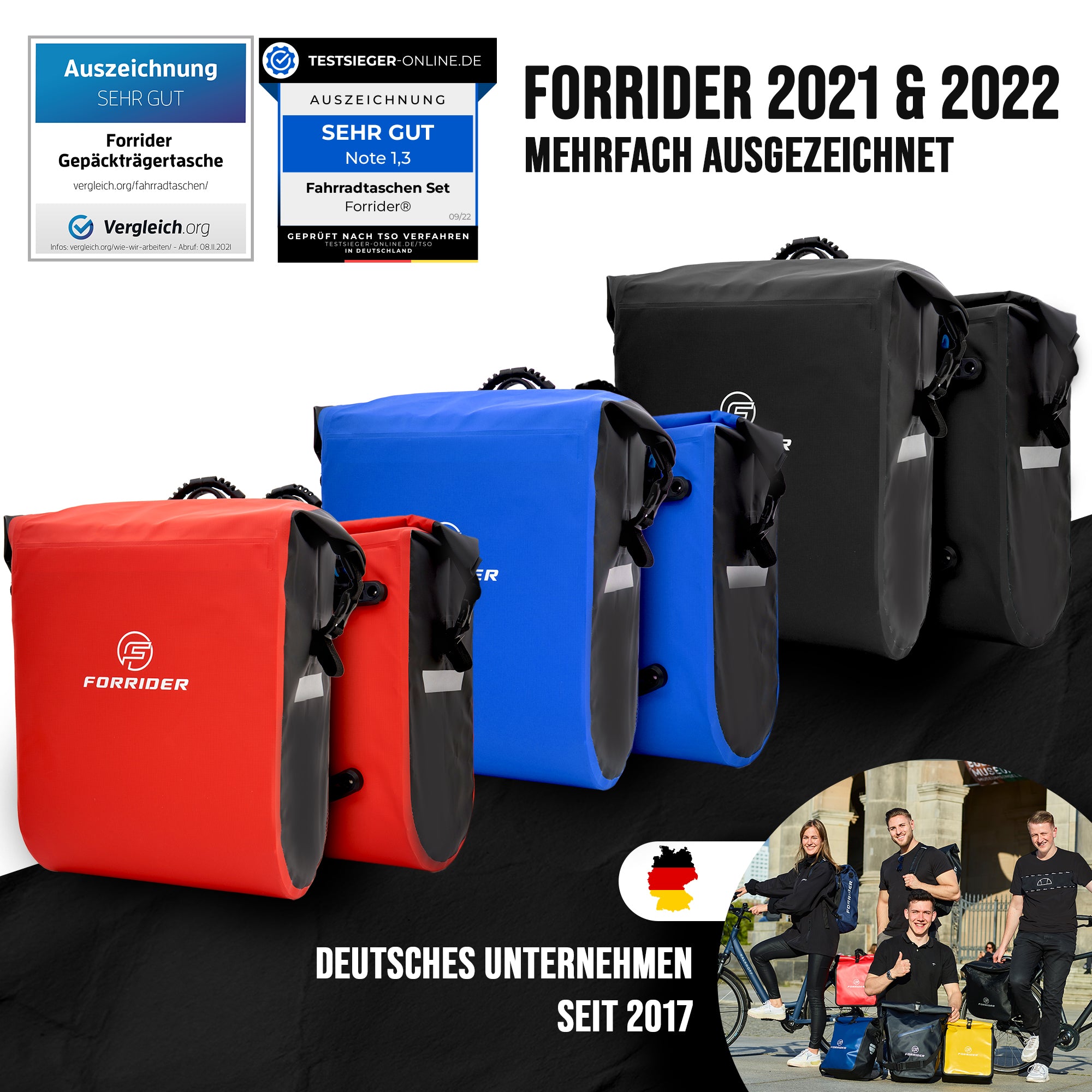 praktische fahrradtaschen Forrider Fahrradtaschen für Gepäckträger Wass