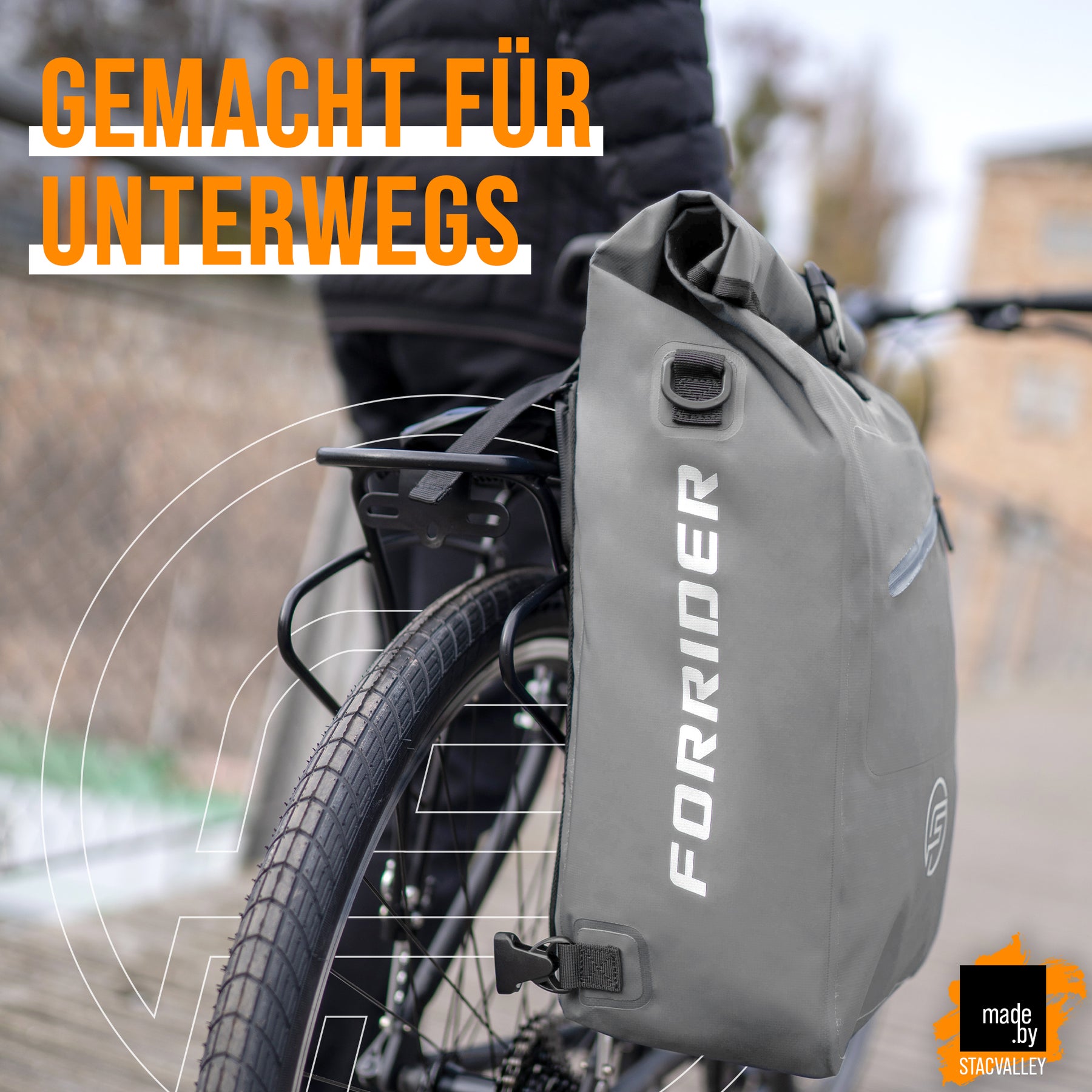 3in1 Urban Explorer Fahrradtasche - auch als Rucksack geeignet!