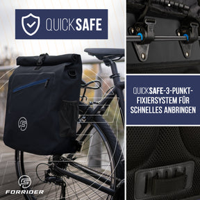 3in1 Urban Explorer Fahrradtasche - auch als Rucksack geeignet!