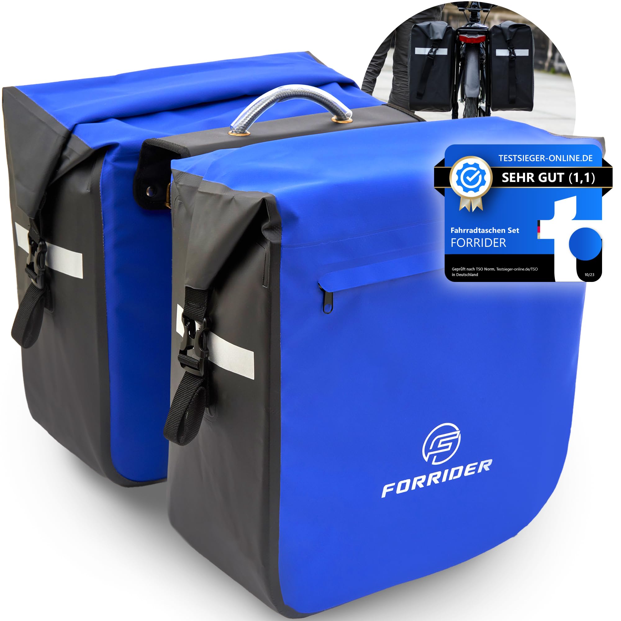 zwei fahrradtaschen Forrider 2er Set Fahrradtaschen für Gepäckträ