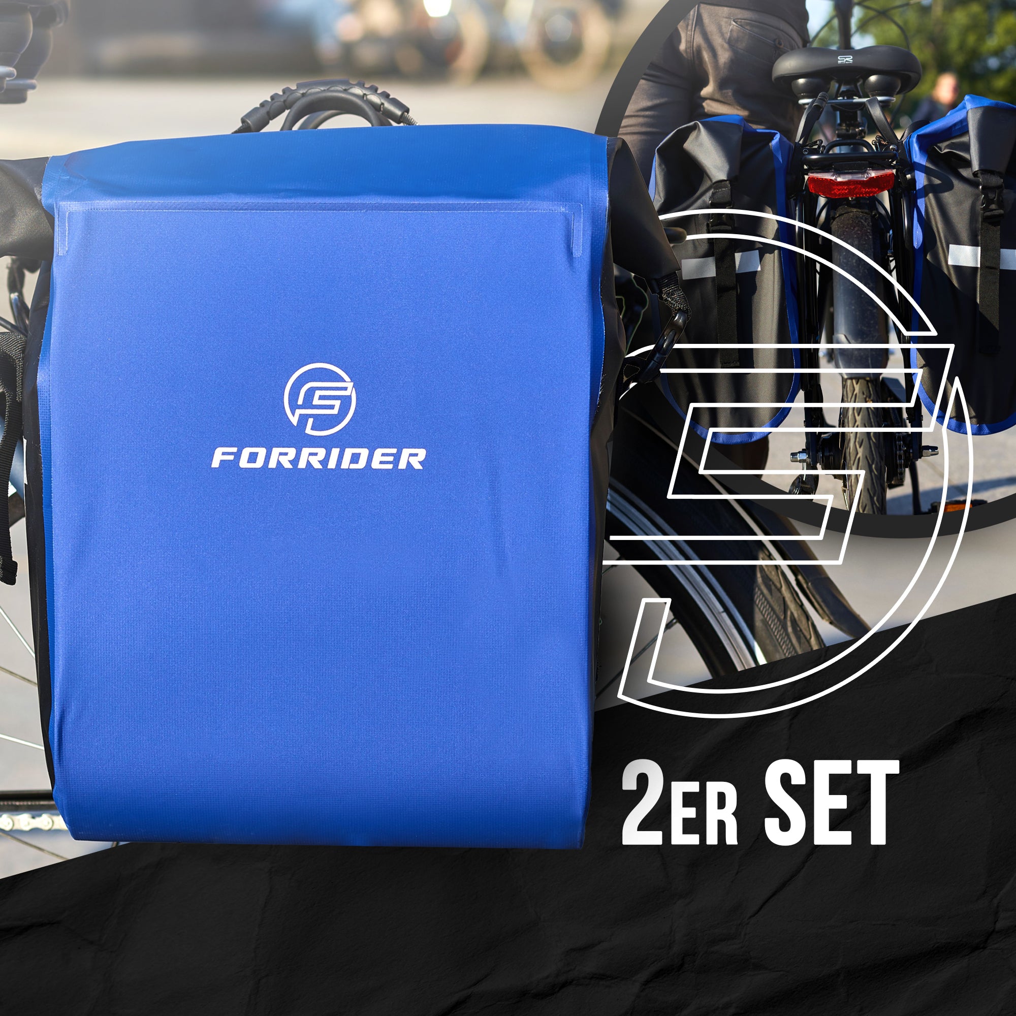 forrider 2er set fahrradtaschen Forrider Fahrradtaschen für Gepäckträger Wass