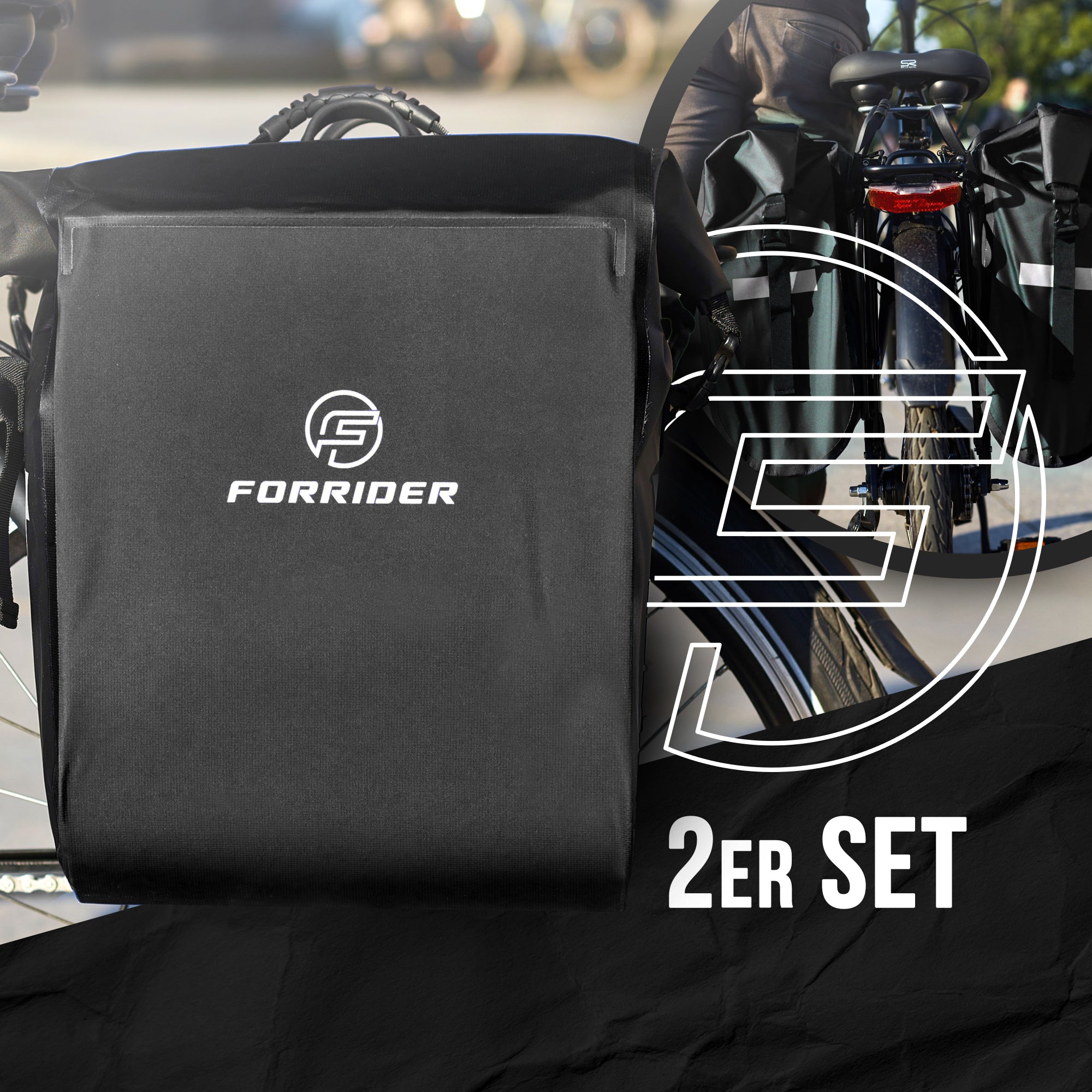 forrider 2er set fahrradtaschen Forrider Fahrradtaschen für Gepäckträger Wass