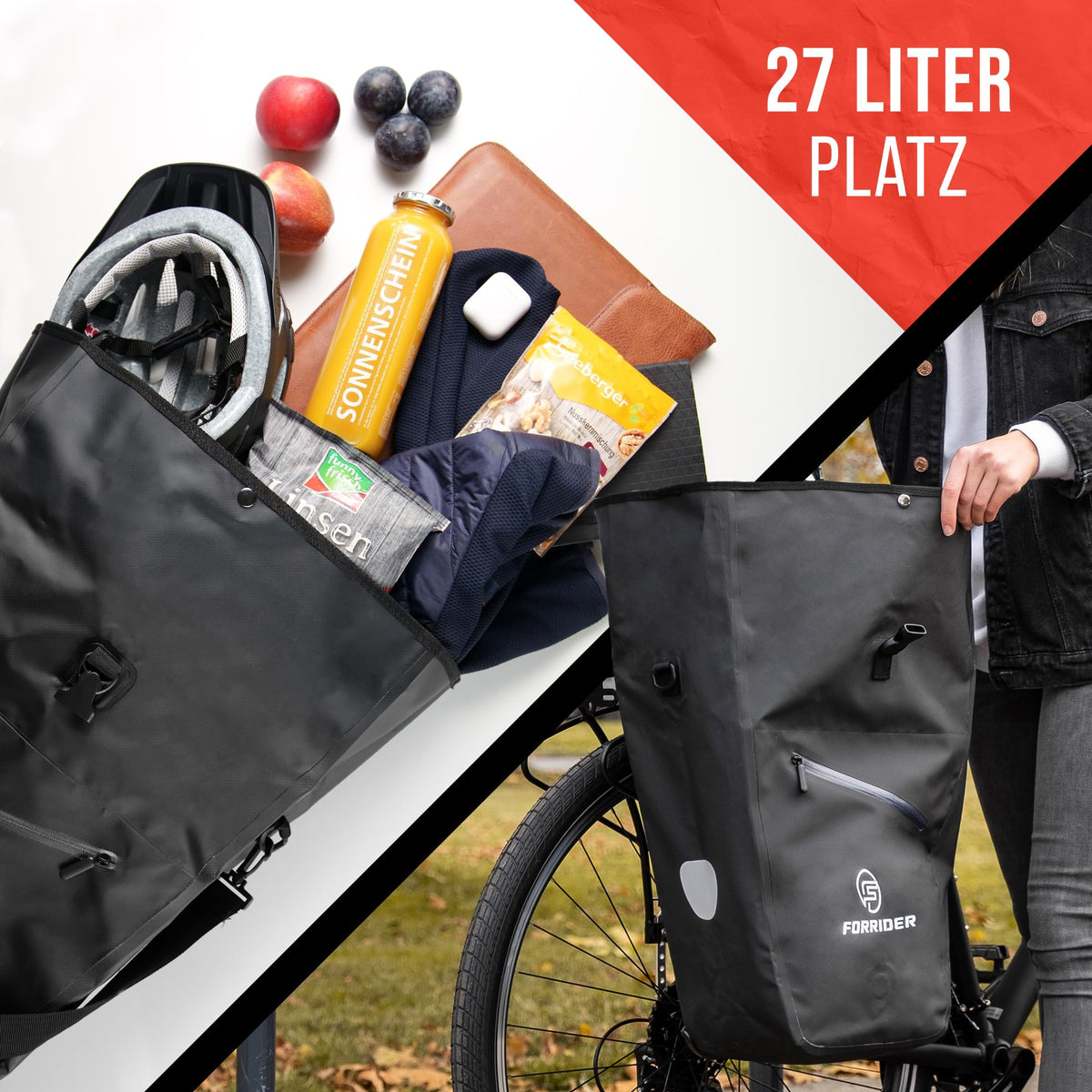 Hero Gepäckträgertasche - mit magnetischem Schultergurt