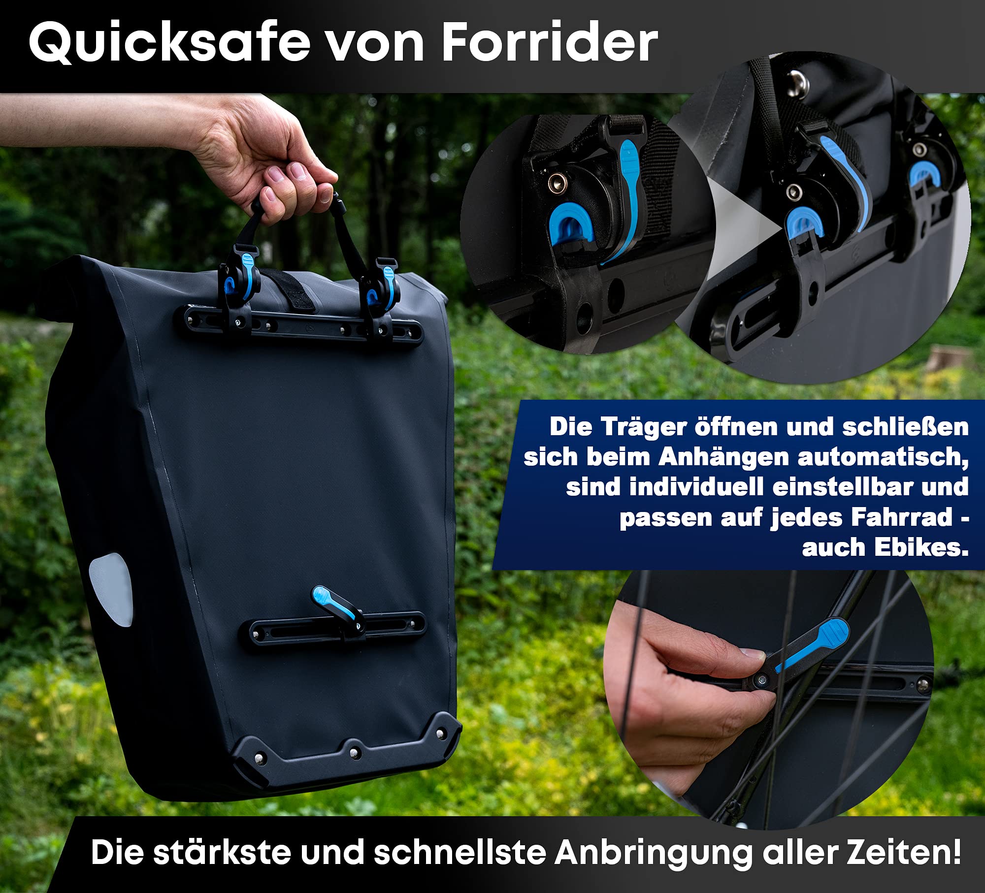 forrider fahrradtasche 27l Forrider Gepäckträgertasche Wasserdicht Fahrr