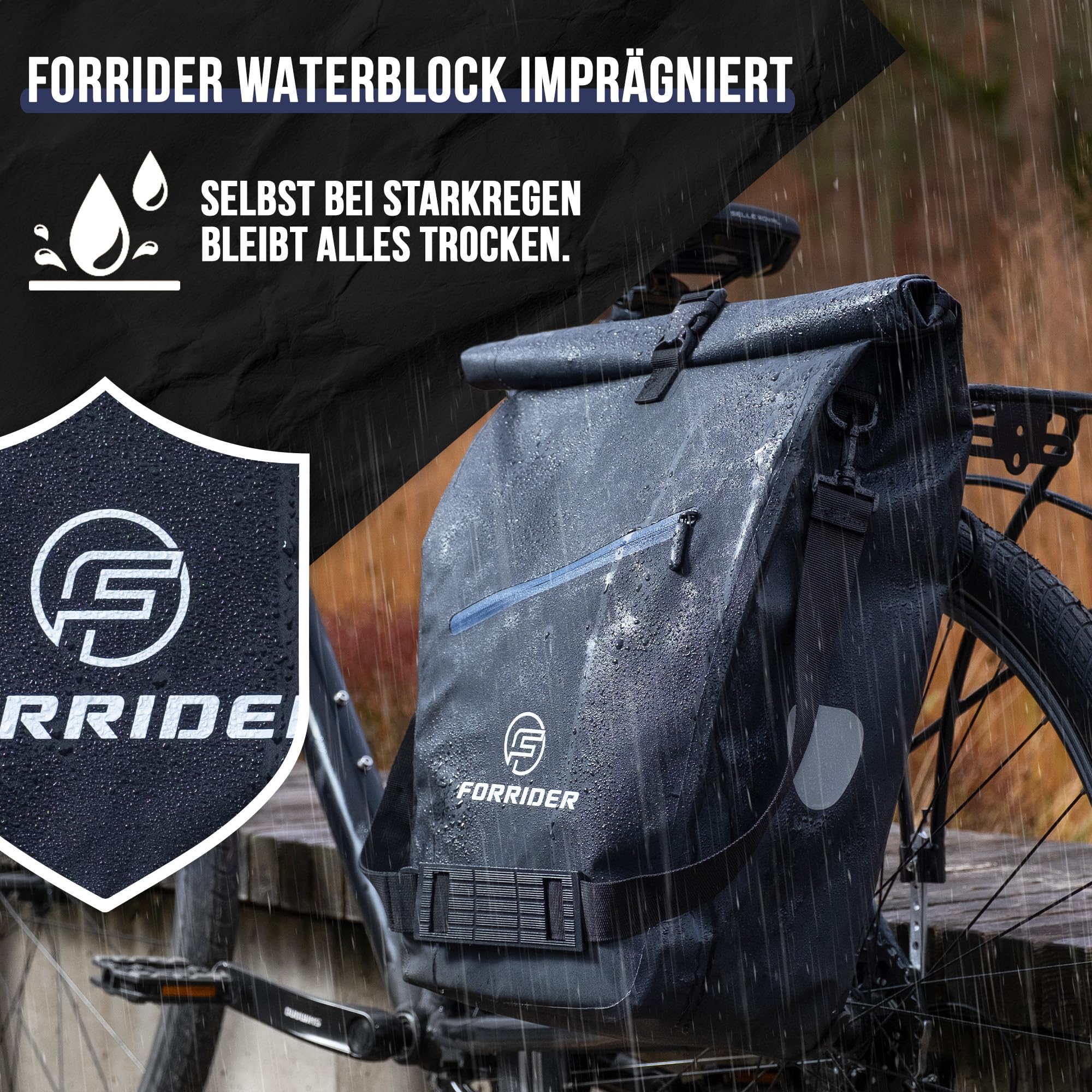 Reflektierende Fahrradträgertasche Von Leopauto – Wasserdicht & Großes Fassungsvermögen – Mit Schultergurt