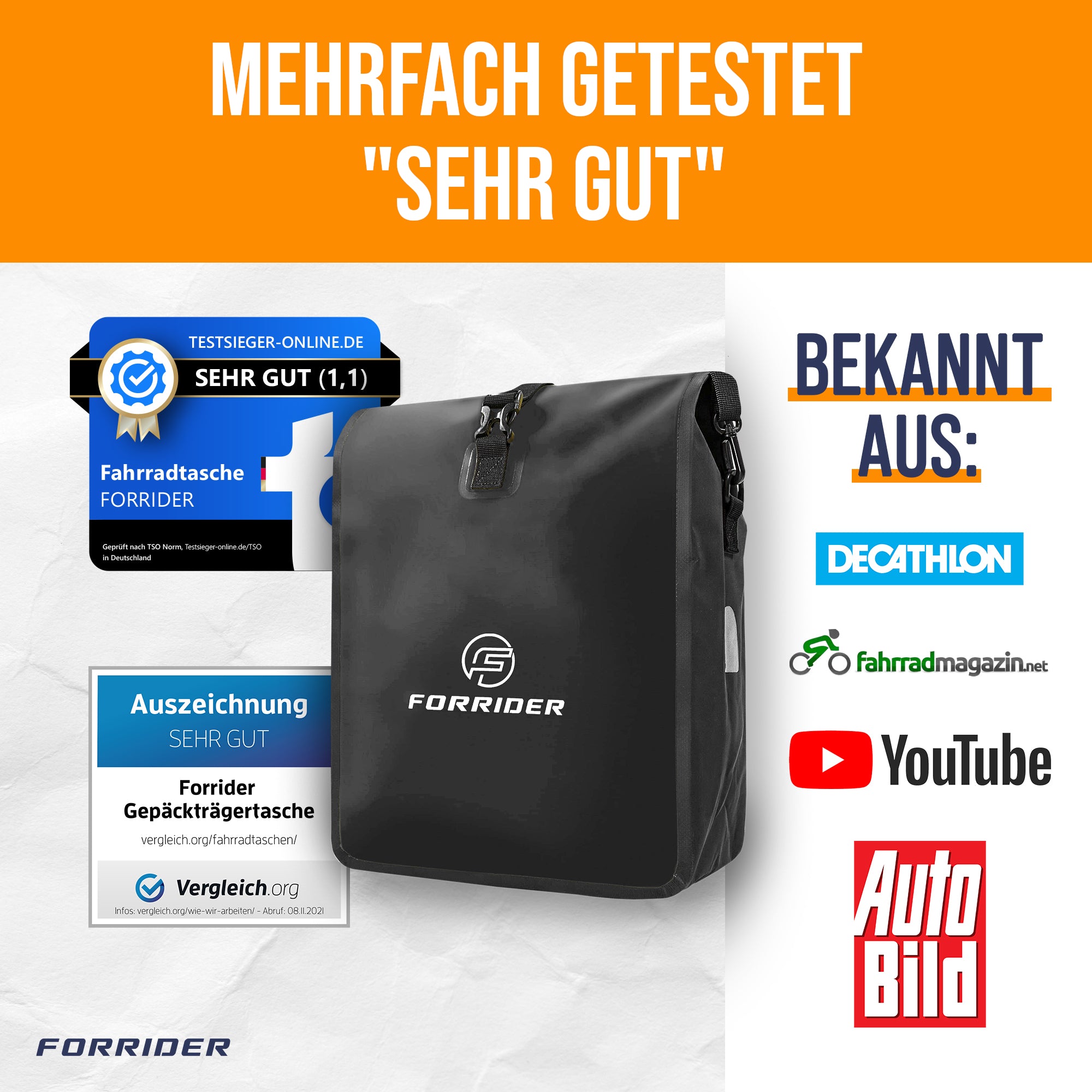forrider fahrradtaschen für gepäckträger Basic Gepäckträgertasche