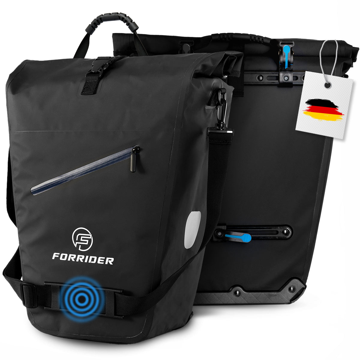 Hero Gepäckträgertasche - mit magnetischem Schultergurt!