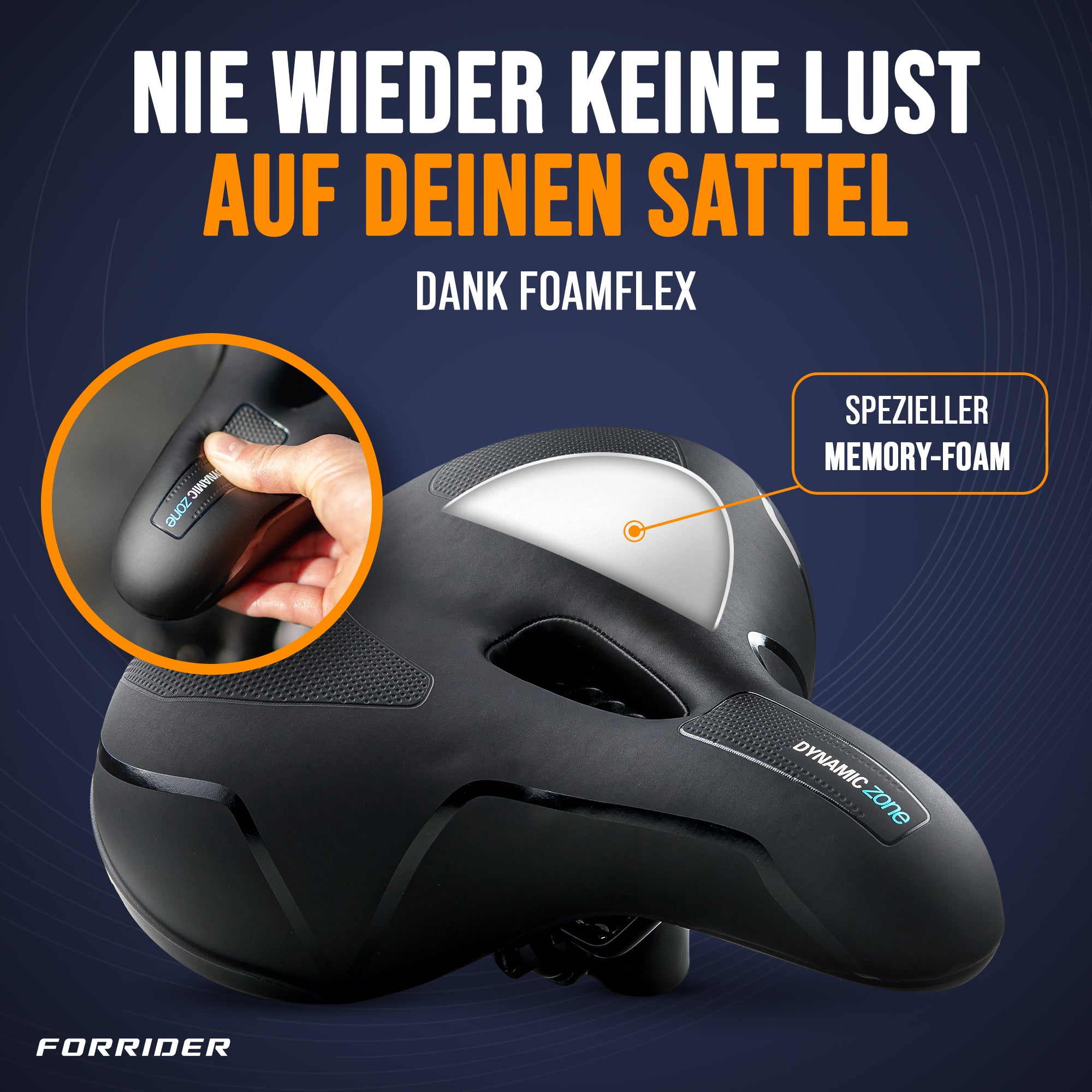 fahrradsattel mit memory foam City Fahrradsattel – Forrider