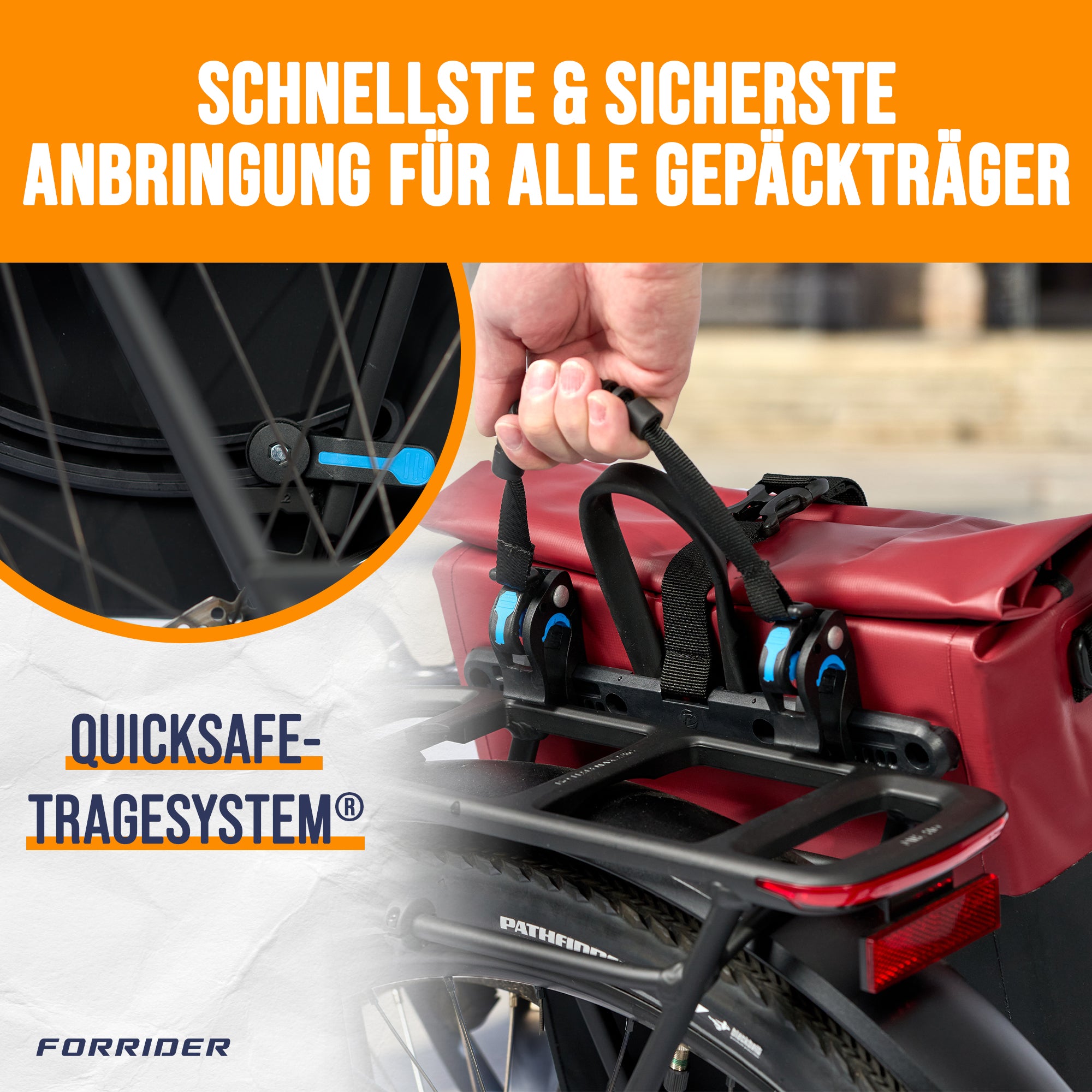 fahrrad gepäckträger mit tasche mountainbike Basic Two Color Gepäckträgertasche – Forrider