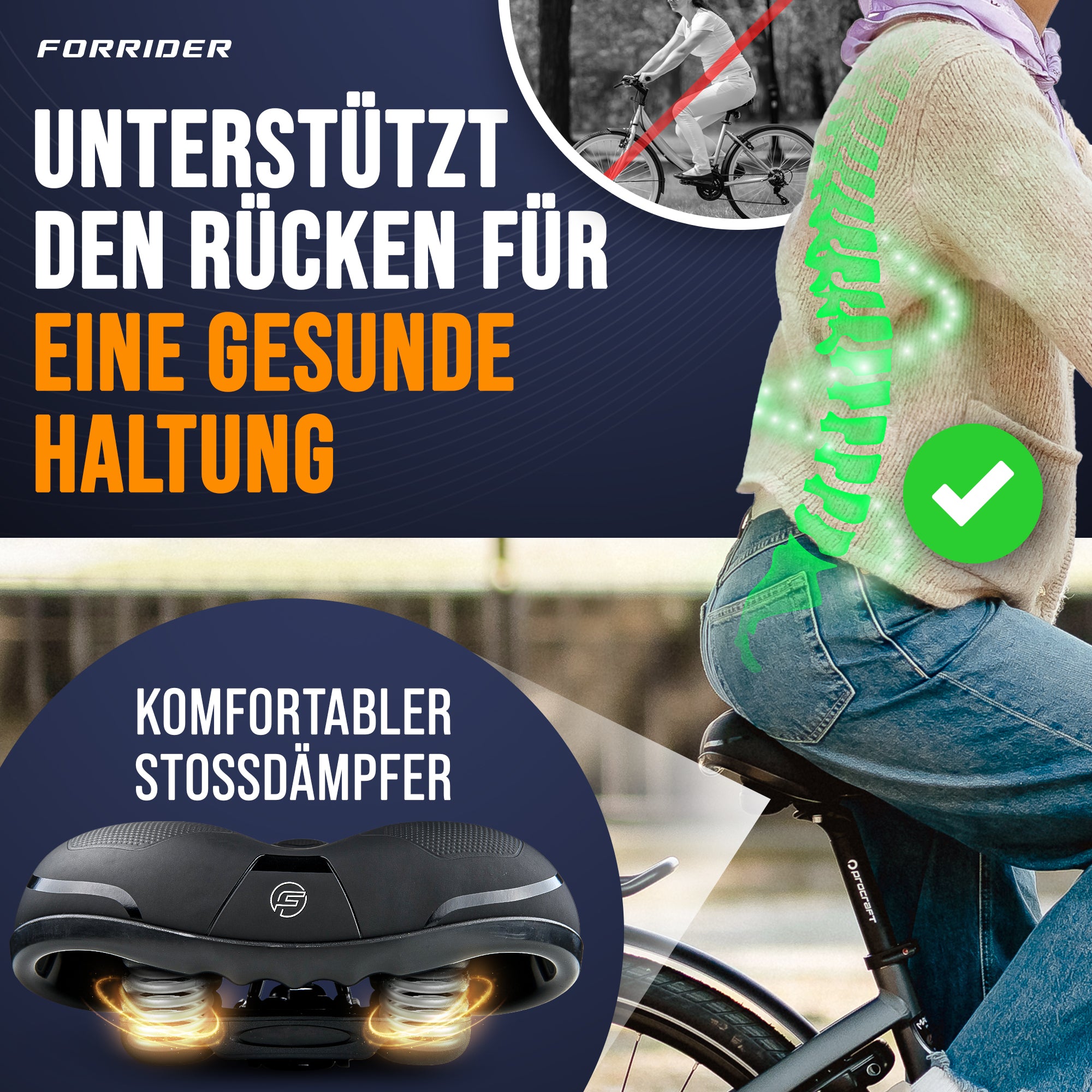 fahrradsattel stoßdämpfer City Fahrradsattel – Forrider