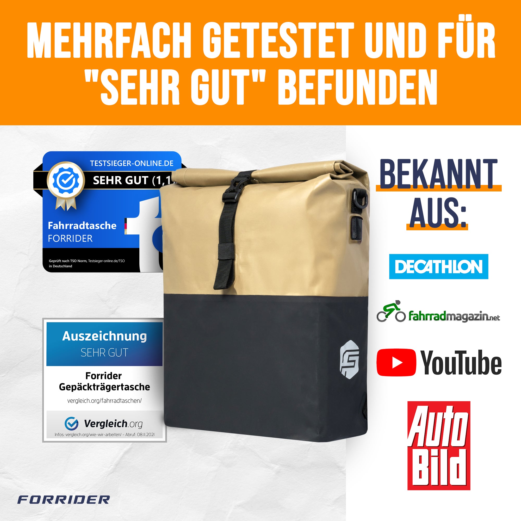 fahrradtasche vergleich 3in1 Urban Explorer Tc Fahrradtasche