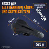 Racing bicycle saddle