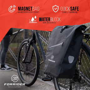 Gepäckträgertasche Wasserdicht Fahrradtasche für Gepäckträger [27Liter] mit MagnetLock